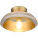 Crawford 1 Light 12 inch Brushed Champagne Bronze Flush Mount Ceiling Light